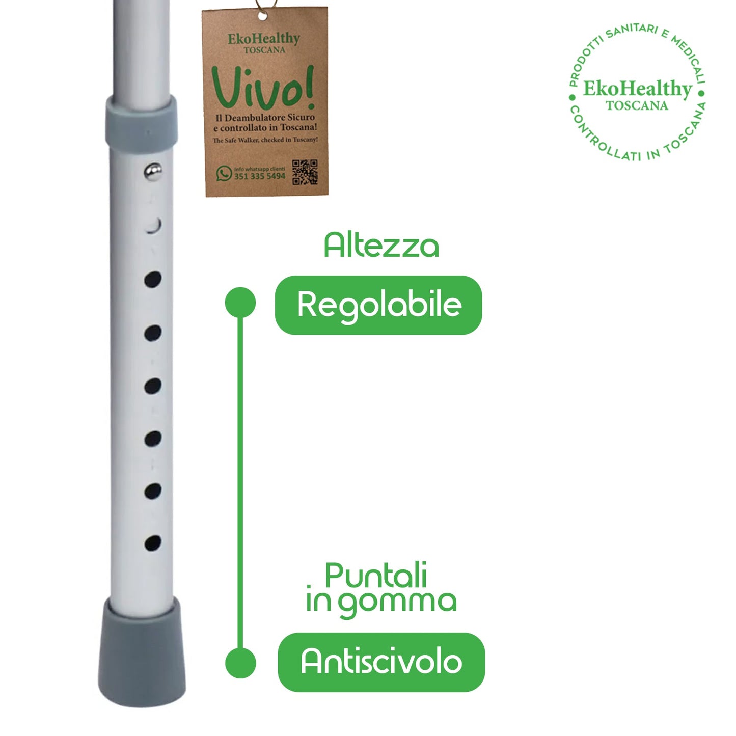 VIVO Deambulatore Leggero e Sicuro Controllato in Toscana.