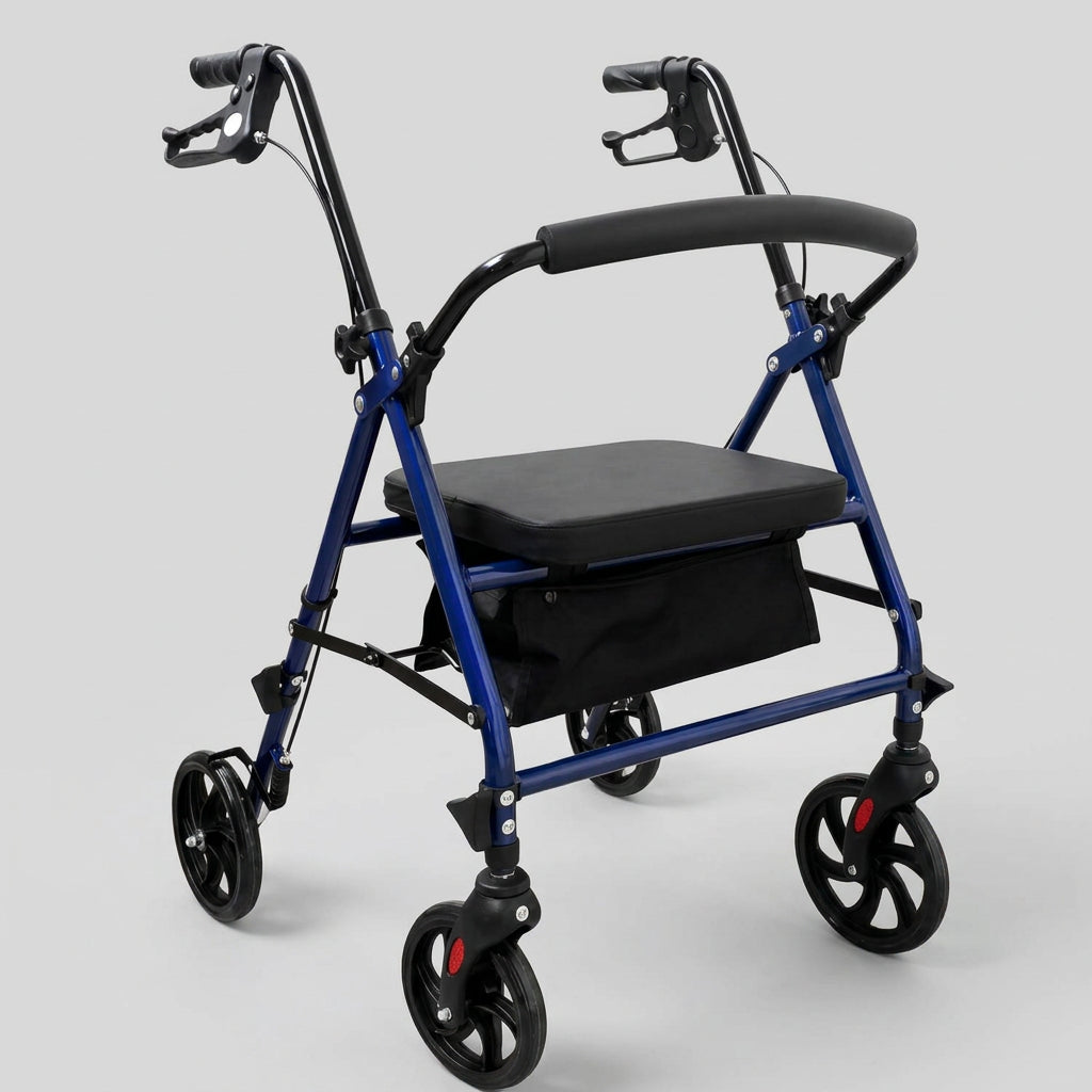 VIVO+ Rollator Deambulatore Pieghevole in Acciaio - Resistente fino a 136 kg