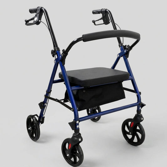 VIVO+ Rollator Deambulatore Pieghevole in Acciaio - Resistente fino a 136 kg