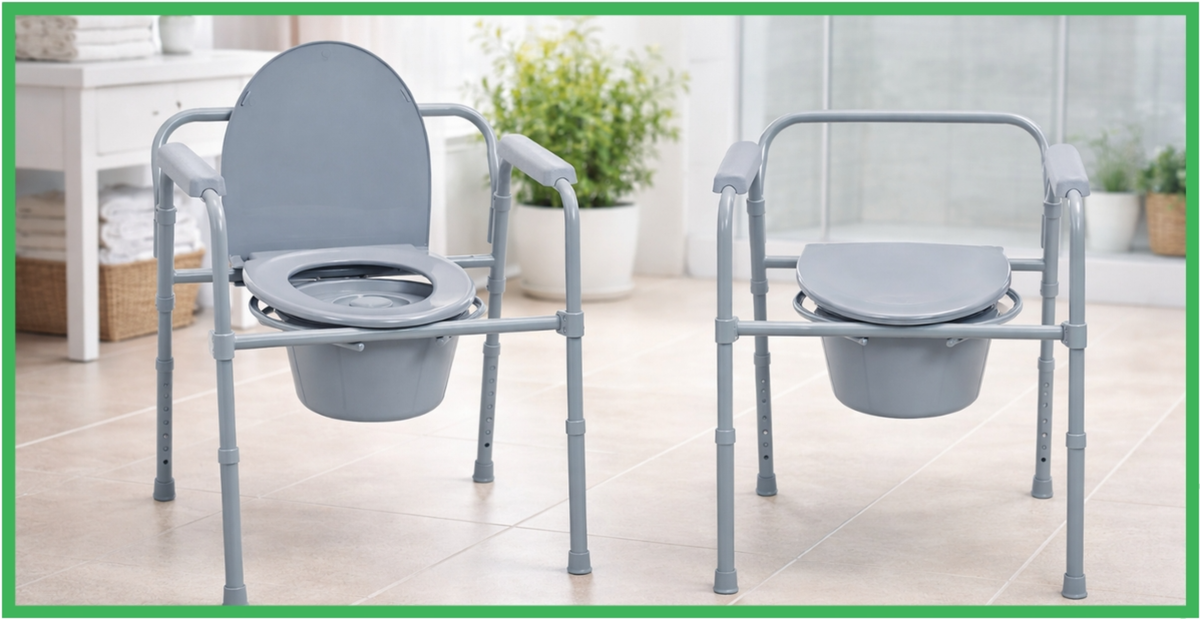 VIVO Sedia Comoda WC per Anziani e Disabili - Robusta e Sicura