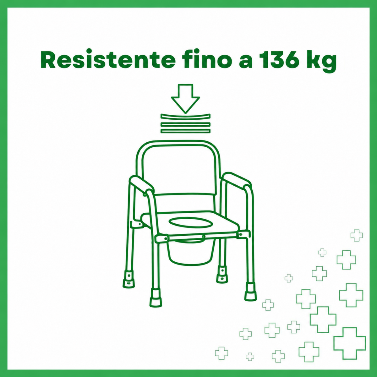 VIVO Sedia Comoda WC per Anziani e Disabili - Robusta e Sicura